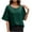 Vert, variante sur Amzcrzy Hauts de Fête pour Femmes Scintillants à Paillettes Manches Courtes Col Rond Hauts de Fête Mode Boîte de Nuit à Volants Coupe Ample Chemises de Fête