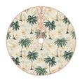 thumbnail image 2 of Halloween Christmas Tree Skirt - Palm tree_AC 48 Inches Christmas Tree Skirt for Halloween Holiday Indoor Home Christmas Tree Decorations with Three Ribbons, 2 of 7