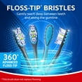 thumbnail image 4 of Colgate 360 Floss-Tip Toothbrush, Medium Adult Toothbrush, 1 Pack, 4 of 13