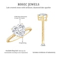thumbnail image 5 of Rosec Jewels Moissanite Heart Shape Engagement Ring 2 Carat - Solitaire Ring for Women - D-VS1 Quality Certified, 10K Yellow Gold, US 4.50, 5 of 8
