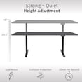 thumbnail image 5 of VIVO Electric 71" x 30" Desk, Full Pad, Black Hidden Cable Tabletop, Black Frame, 5 of 8
