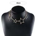 thumbnail image 5 of Ziurtnc Women Star Shape Choker Necklace Shining Rhinestones Inlaid Clavicle Necklace Retro Elegant Geometric Star Necklace Gift, 5 of 7