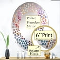 thumbnail image 3 of Designart "Dreamy Purple Tulip Drips I" Tulip Polka Dot Round Wall Mirror - Floral Oval Printed Decorative Mirror - Multiple Color Options, 3 of 5