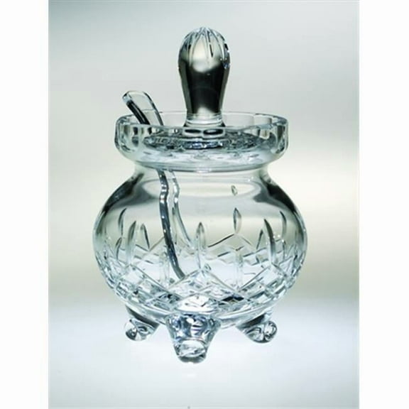 Majestic Gifts PL-134 Plaza 6 in. Crystal Honey Jar With Spoon