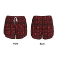 thumbnail image 5 of Picia Red Skulls With Crossbones Pattern Women's 2 in 1 Athletic Running Shorts High Waisted Workout Casual Gym Sweat Shorts with Comfy Liner Zipper Pockets-Medium, 5 of 9