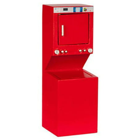 Dollhouse Stacked Washer/Dryer/Red