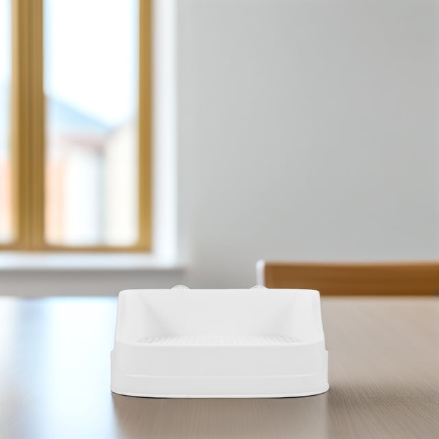 SOPOTUTU White Bunny Potty Cage Toilet Rectangular Plastic Litter Box for Small Pets