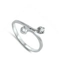 thumbnail image 4 of White Cubic Zirconia Wrap Crossover Ring .925 Sterling Silver Thumb Band Jewelry Female Male Size 4, 4 of 4