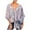 Pink, variant on Women's Plus Size V Neck Blouses Tie Knot Front Summer Chiffon Tops Loose 3/4 Batwing Sleeve Drop Shoulder Shirts