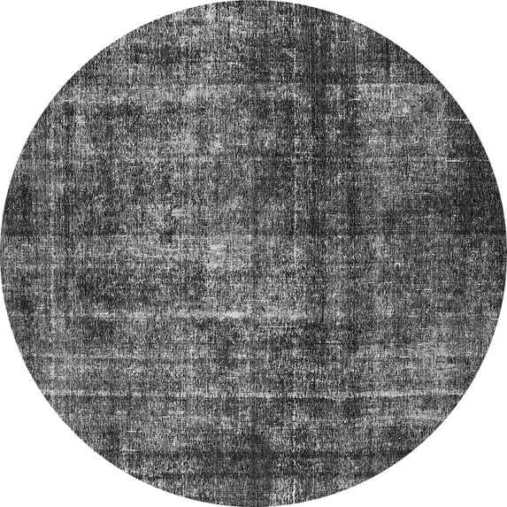 Ahgly Company Indoor Round Oriental Gray Industrial Area Rugs, 6' Round