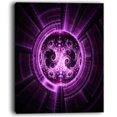 thumbnail image 2 of Rounded Purple Glowing Fractal Flower - Large Abstract Canvas Artwork, 2 of 3