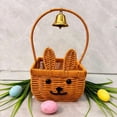 thumbnail image 5 of Dvkptbk Easter Basket with Handles, Imitation Rattan Bunny Easter Baskets with Cute Rabbit Ears, Easter Egg Hunt Bucket for Picnic Wedding Easter Decorations Gifts, 5 of 5