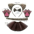 thumbnail image 5 of SJLDQY Carnival Womens Leopard Dress Up Sexy Lace Mesh Skirt With Headwear Funny Nightclub Party Stage Performance Clothes Set, 5 of 5