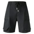 thumbnail image 4 of Pantalones cortos holgados con cordón para hombre - Transpirables y ligeros - Spandex, ropa urbana informal, tallas S-XXL, 4 of 7
