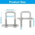 ZHZFKQ 4 Sets 304 Stainless Steel M6 Square U Bolts,3/4