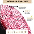 thumbnail image 4 of Bellanomi African Net Sponge Classic Texture Body Scrubber, 45 in Back Washer, Quick Dry Exfoliating Bath Sponge, Adult, Pink, 4 of 11