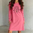 thumbnail image 4 of Taqqpue Womens Halloween Cotton Nightgown Long Sleeves Round Neck Sleepshirt Print Nightshirt Casual Plus Size Knee Length Sleep Dress Pullover Halloween Pumpkin Printed Sleep Shirt for Women, 4 of 6