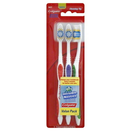 Colgate Extra Clean Full Head Toothbrush, Medium - 3 Count