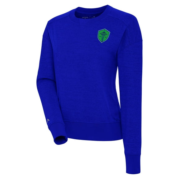 Women's Antigua Royal Seattle Sounders FC Forward Fleece Pullover Sweatshirt