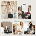 thumbnail image 5 of Portable Makeup Bag with LED Mirror Travel Makeup Case Large Cosmetic Train Case with Brush Holder, 5 of 8