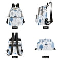 thumbnail image 4 of FORMRS Mini Backpack Purse for Women Travel Daypack Casual Shoulder Bag, Simple Cartoon Snowmen, 4 of 7