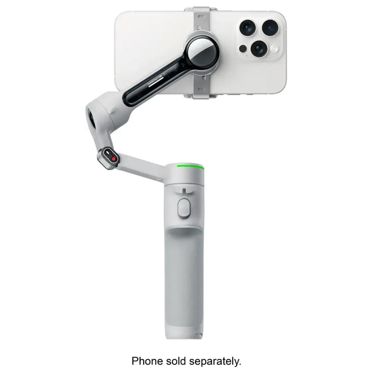 Insta360 Flow 2 Pro 3-Axis AI-Powered Smartphone Gimbal Stabilizer AI Tracker Bundle, Stone Gray
