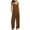 Brown, variant on Kaemgyyd Corduroy Overalls for Women Casual Loose Sleeveless Jumpsuits Solid Color Backless Baggy Rompers with Pockets