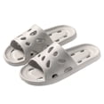 thumbnail image 4 of Dakaela Shower Shoes for Women Men Comfortable Quick Drying Pool Slides Non Slip Beach Sandals Grey 8.5, 4 of 5