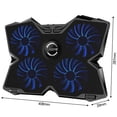 thumbnail image 1 of Coolcold Laptop Cooler Laptop Cooling Pad Notebook Gaming Cooler Stand, Para 14-17Inch Laptop Methold EL012557-00, 1 of 6