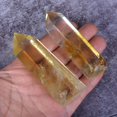 thumbnail image 3 of Angelstones Natural Citrine Gemstone Healing Crystal Hexagonal Pointed Reiki Chakra Faceted Prism Wand Carved Stone Figurine Home Decor, 3 of 3