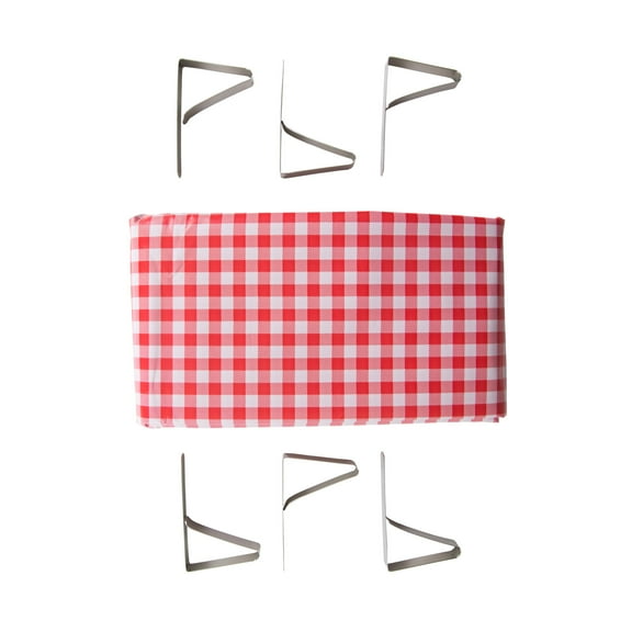 Stansport Picnic Tablecloth with Clamps Combo Pack