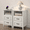 Retro White, variant on Jpiziso Nightstands Set of 2,Retro White Wood Nightstand with Open Storage,for Bedroom, Living Room