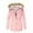 Pink, variant on Women's Fleece-Lined Hooded Jacket Long Sleeve Plush Coat Double Zipper with Button Design Heavyweight Warm Casual Outerwear Cozy Winter Fashion