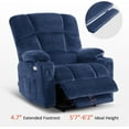 thumbnail image 4 of MCombo Oversized Dual Motor Power Lift Recliner with 27.2'' Extra Wide Seat for Big Tall Elderly, Fabric R7688 (Navy Blue, Large-Wide), 4 of 11
