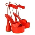 thumbnail image 5 of XY London Womens Celeste Cylindrical Peep Toe High Heels, 5 of 5