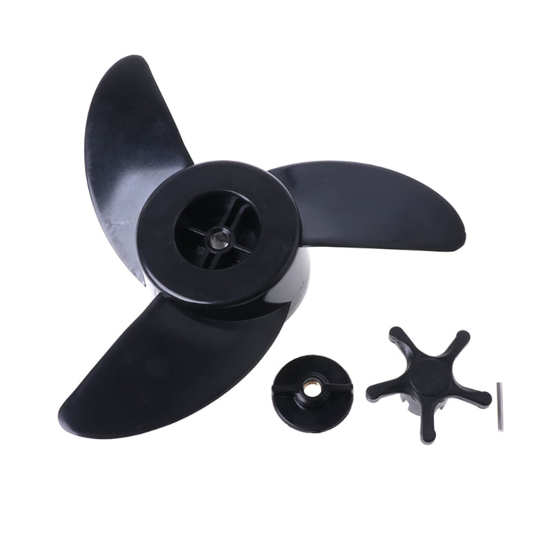 Boat 3-Blade Propellers Electric Outboard Trolling Motor Prop And Mount Nut