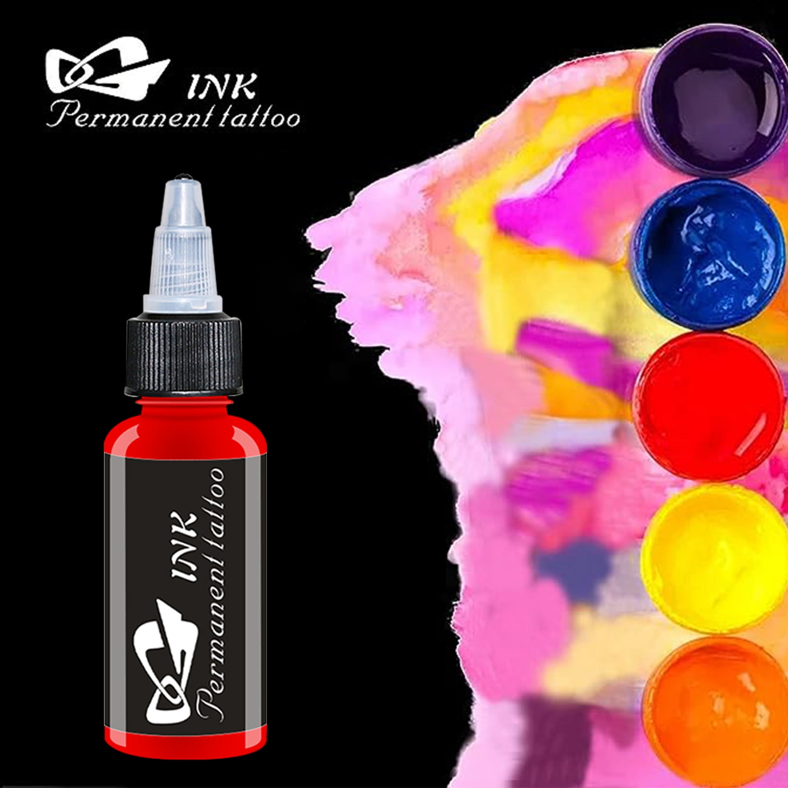 14Pcs Tattoo Ink 14 Colors Set 1 oz 30ml/Bottle Tattoo Inks Pigment Kit for  3D Makeup Beauty Skin Body Art. 