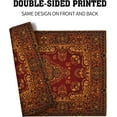 thumbnail image 5 of Red Gold Boho Placemats Set of 4 Bohemian Vintage Retro Rug Carpet Linen Washable Kitchen Dining Table Mats Stain Heat-Resistant Desktop Decor Place Mats for Home Party Indoor 12x18 in, 5 of 8