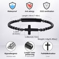 thumbnail image 4 of VNOX Cross Bracelet for Men,Cross Chain,Stainless Steel Bracelets Rolo Chain,Non Tarnish Silver Bracelet,Bayonet Clasp Cross Bracelet's Christian Gift for Men Him,Son,Baptism,Easter,Birthday, 4 of 9