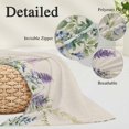 thumbnail image 6 of Purple Lavender King Size Pillow Cover, Pillowcase Protectors with Zipper, Breathable Decorative Throw Pillow Case Cover, Botanical Blossom Motif Leaves Spring Pillow Shams for Couch Sofa 20x36Inch, 6 of 8