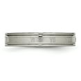 thumbnail image 4 of Titanium 4mm Brushed and Polished Roman Numerals Band, 4 of 8
