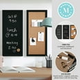 thumbnail image 4 of Martha Stewart Everette 18" x 24" Cork Board, Chalk Board, Letter Board Set with Included Push Pins, Magnets, Liquid Chalk, Letters, Black Woodgrain Frame, 4 of 13