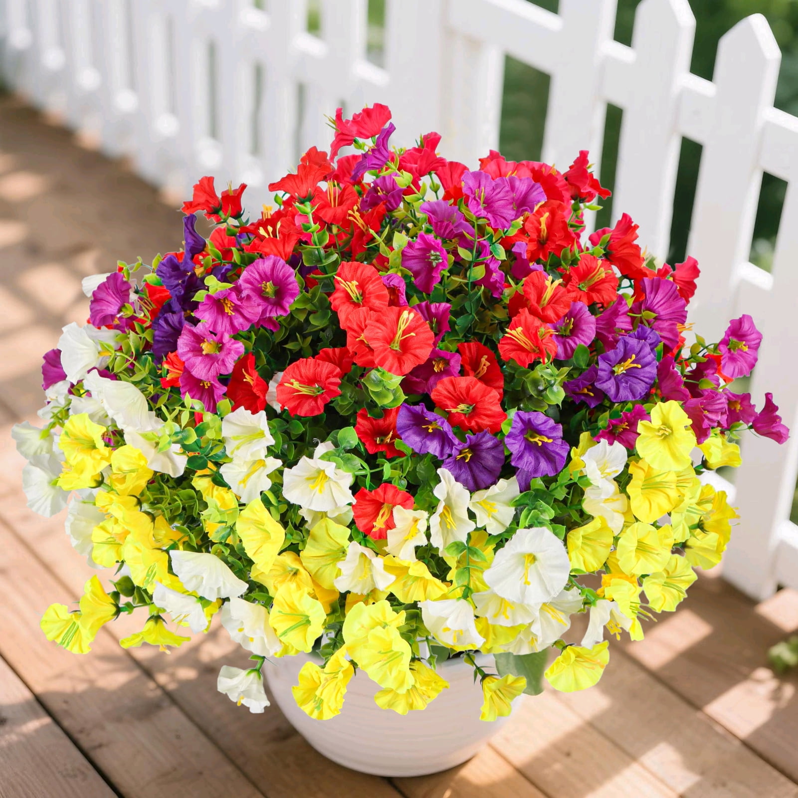 VKFVKF 24 Bundles Artificial Flowers for Outdoors