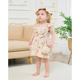 thumbnail image 4 of Vestido Renotemy para bebé niña, color beige, estampado floral, gorro, de 0 a 3 m, 4 of 6