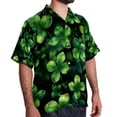 thumbnail image 2 of Saint Patrick's Day Men's Short Sleeve Shirts, Casual Hawaiian Print Button Down Summer Beach Top Unisex, 2 of 6