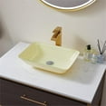thumbnail image 6 of Vinnova Tudela 18" x 13" Matte White Glass Rectangle Bathroom Vanity Vessel Sink, 6 of 7