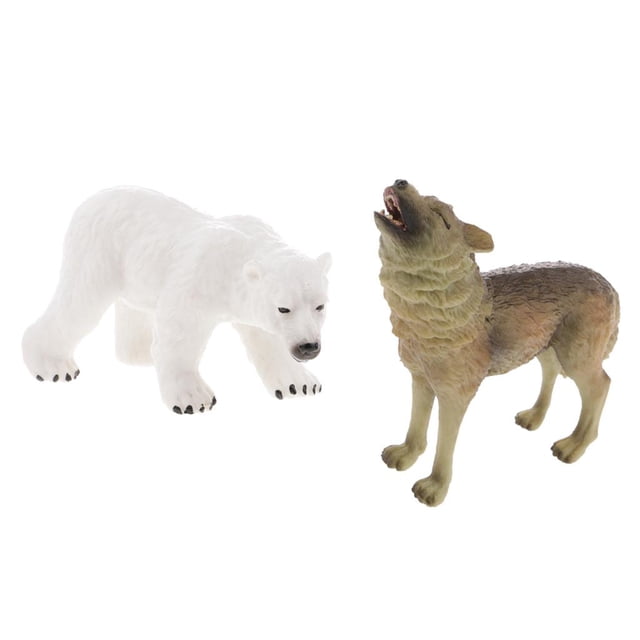 Estatuas de plástico de aullador , coleccionables de modelos animales, decoración para hogar, Hugo Figuras de acción de animales