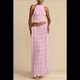 thumbnail image 4 of Conjunto de Dos Piezas de Falda Larga para Mujer, con Cuello Halter, Espalda Descubierta y Falda Larga para Salir en la Playa. Conjunto de Dos Piezas. Rosa L, 4 of 7