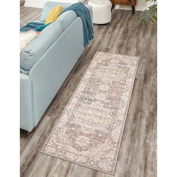 ECARPET Ashby Traditional Runner Rug for Living Room, Bedroom, Dining Room, Entrance, Hallway and More.