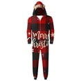 thumbnail image 2 of Odeerbi Christmas Onesie Pajamas for Family Holiday Sleep Jumpsuit Long Sleeve Family Christmas Pajamas Matching Sets Dad Jumpsuit Set Printed Sleepwear Family Matching PJs Set Red, 2 of 4